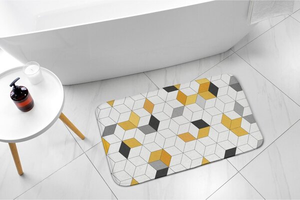 Dywanik łazienkowy Dywanik łazienkowy Geometryczne sześciany