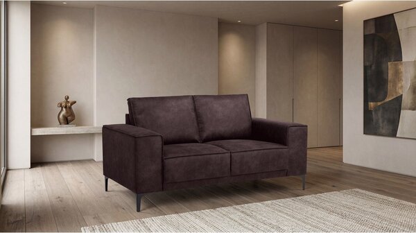 Brązowa sofa z imitacji skóry 164 cm Copenhagen – Scandic