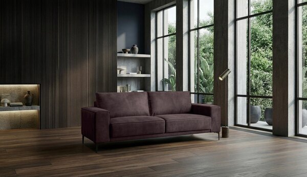 Brązowa sofa z imitacji skóry 224 cm Copenhagen – Scandic