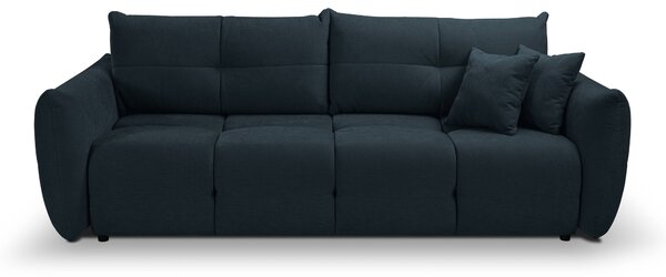 Masseno Sofa MODA z funkcją spania i pojemnikiem na pościel, Rozkładana sofa - Granatowy, WIND 77
