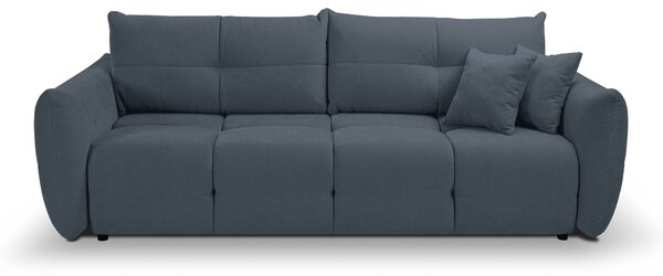 Masseno Sofa MODA z funkcją spania i pojemnikiem na pościel, Rozkładana sofa - Niebieski, WIND 76