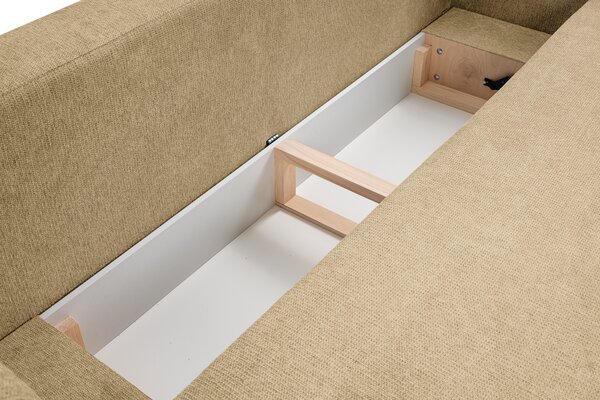 Masseno Sofa AMICO z funkcją spania i pojemnikiem na pościel, Rozkładana sofa - Beżowy, ARAGON 14
