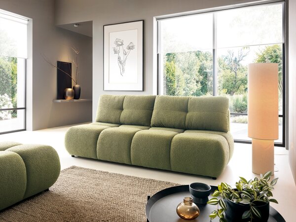 Masseno Sofa CORSO z funkcją spania i pojemnikiem na pościel, Rozkładana sofa - Zielony, NOW OR NEVER 38