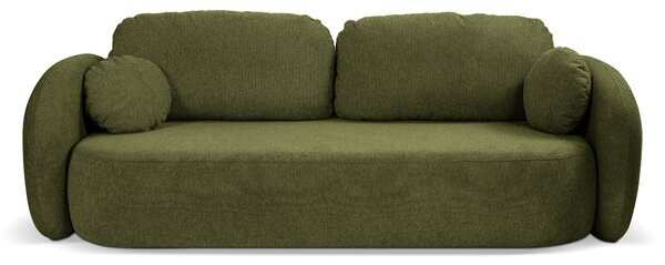 Masseno Sofa AMICO z funkcją spania i pojemnikiem na pościel, Rozkładana sofa - Zielony, ARAGON 39