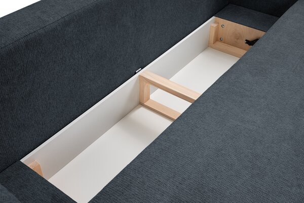 Masseno Sofa AMICO z funkcją spania i pojemnikiem na pościel, Rozkładana sofa - Granatowy, ARAGON 79