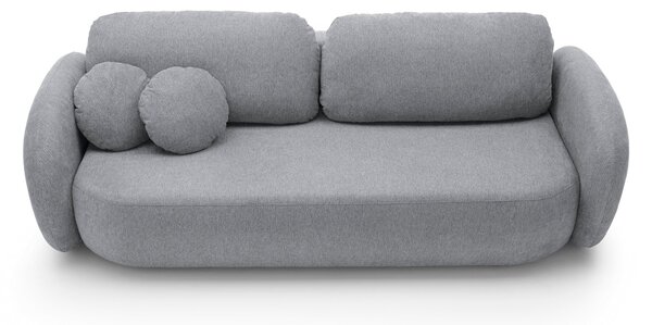 Masseno Sofa AMICO z funkcją spania i pojemnikiem na pościel, Rozkładana sofa - Szary, ARAGON 93