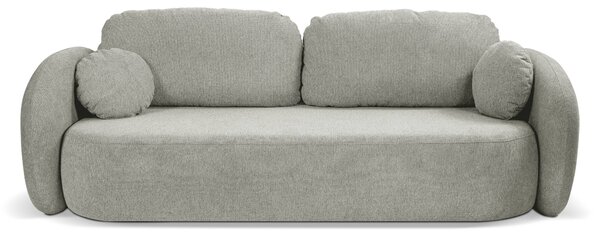 Masseno Sofa AMICO z funkcją spania i pojemnikiem na pościel, Rozkładana sofa - Jasnoszary, ARAGON 83