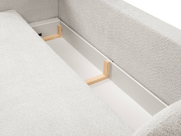 Masseno Sofa AMICO z funkcją spania i pojemnikiem na pościel, Rozkładana sofa - Jasnoszary, ABRIAMO 5