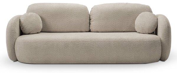 Masseno Sofa AMICO z funkcją spania i pojemnikiem na pościel, Rozkładana sofa - Beżowy, ABRIAMO 2