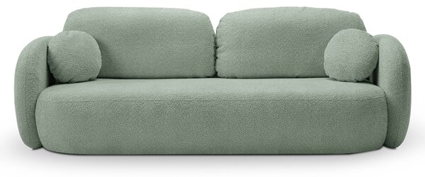 Masseno Sofa AMICO z funkcją spania i pojemnikiem na pościel, Rozkładana sofa - Zielony, ABRIAMO 10