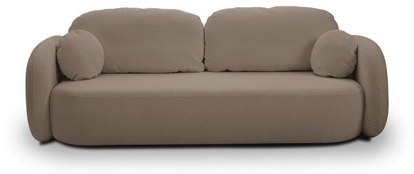 Masseno Sofa AMICO z funkcją spania i pojemnikiem na pościel, Rozkładana sofa - Brązowy, SICURO 45