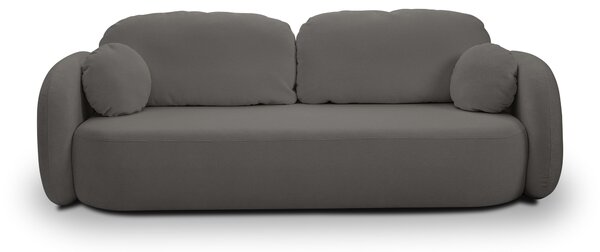 Masseno Sofa AMICO z funkcją spania i pojemnikiem na pościel, Rozkładana sofa - Grafitowy, SICURO 80
