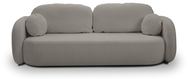 Masseno Sofa AMICO z funkcją spania i pojemnikiem na pościel, Rozkładana sofa - Szary, SICURO 75