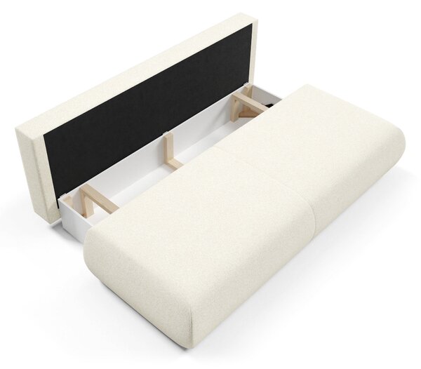 Masseno Sofa DELTA z funkcją spania i pojemnikiem na pościel, Rozkładana sofa - Ecru, PUENTE 03