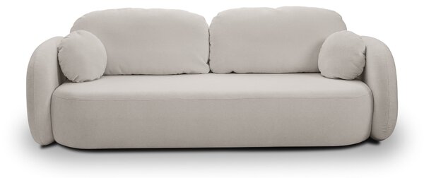 Masseno Sofa AMICO z funkcją spania i pojemnikiem na pościel, Rozkładana sofa - Jasnoszary, SICURO 65