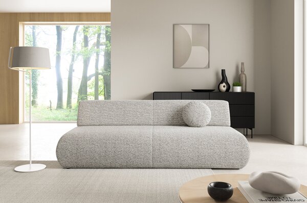 Masseno Sofa DELTA z funkcją spania i pojemnikiem na pościel, Rozkładana sofa - Jasnoszary, PUENTE 09