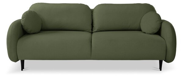 Masseno Sofa AGIO z funkcją spania i pojemnikiem na pościel, Rozkładana sofa - Zielony, CASTEL 39