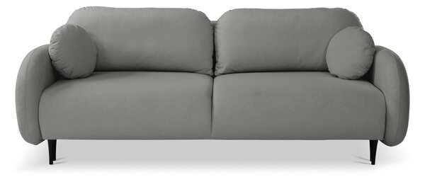 Masseno Sofa AGIO z funkcją spania i pojemnikiem na pościel, Rozkładana sofa - Szary, CASTEL 93