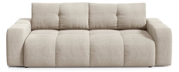 Masseno Sofa DUCA z funkcją spania i pojemnikiem na pościel, Rozkładana sofa - Beżowy, CURIO 09