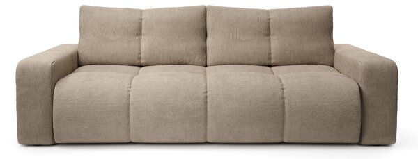 Masseno Sofa DUCA z funkcją spania i pojemnikiem na pościel, Rozkładana sofa - Szary, FLOW 01