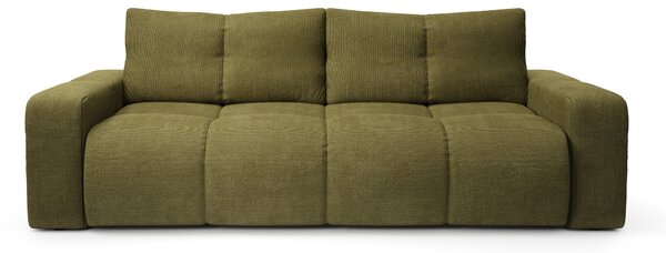 Masseno Sofa DUCA z funkcją spania i pojemnikiem na pościel, Rozkładana sofa - Oliwkowy, FLOW 12