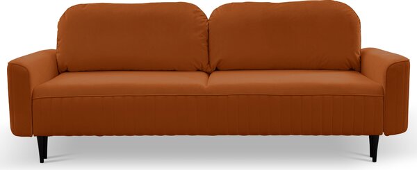 Masseno Sofa FILO z funkcją spania i pojemnikiem na pościel, Rozkładana sofa - Miedziany, VELLUTO 33