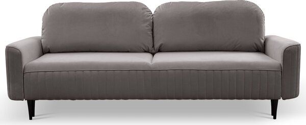 Masseno Sofa FILO z funkcją spania i pojemnikiem na pościel, Rozkładana sofa - Szary, VELLUTO 16