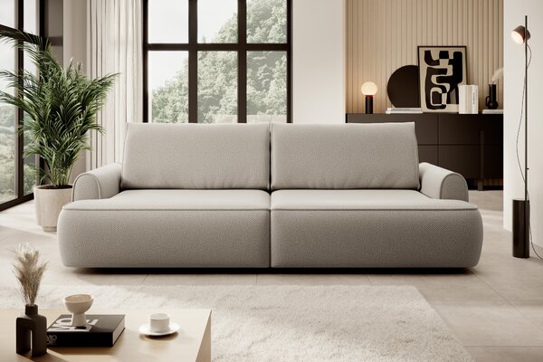 Masseno Sofa MARE z funkcją spania i pojemnikiem na pościel, Rozkładana sofa - Beżowy, ONEGA 2