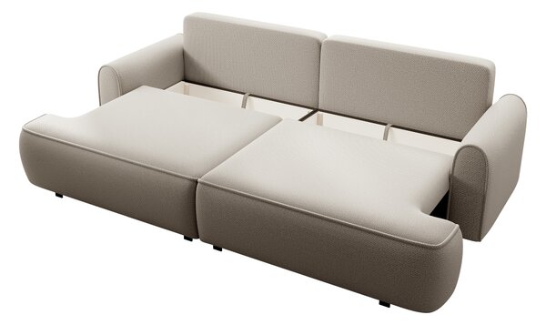 Masseno Sofa MARE z funkcją spania i pojemnikiem na pościel, Rozkładana sofa - Beżowy, ONEGA 2