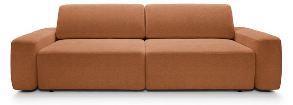 Masseno Sofa VEO z funkcją spania i pojemnikiem na pościel, Rozkładana sofa - Ceglasty, RAVEN 44
