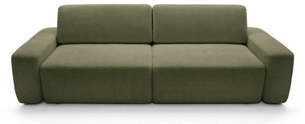 Masseno Sofa VEO z funkcją spania i pojemnikiem na pościel, Rozkładana sofa - Zielony, RAVEN 78