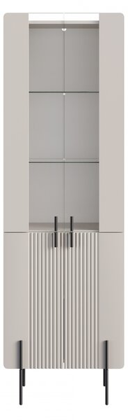 Witryna Malmi 60 cm - kaszmir / czarne nóżki