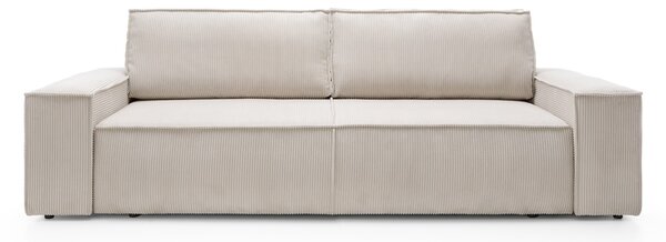 Masseno Sofa ZING z funkcją spania i pojemnikiem na pościel, Rozkładana sofa - Beżowy, POSO 02