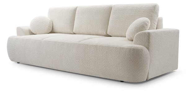 Masseno Sofa FILO z funkcją spania i pojemnikiem na pościel, Rozkładana sofa - Beżowy, CORAL 65