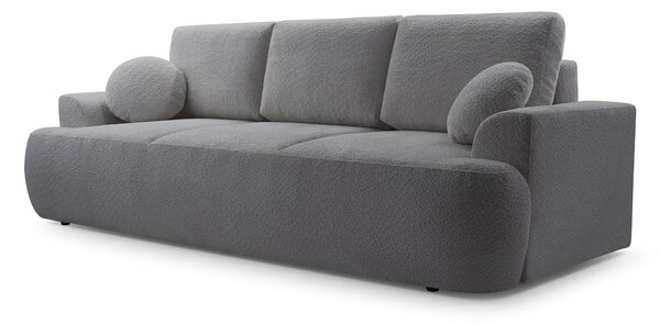 Masseno Sofa FILO z funkcją spania i pojemnikiem na pościel, Rozkładana sofa - Szary, CORAL 80