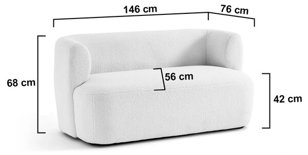Masseno Sofa MOCHI Nowoczesna sofa - Beżowy, SORRISO 6