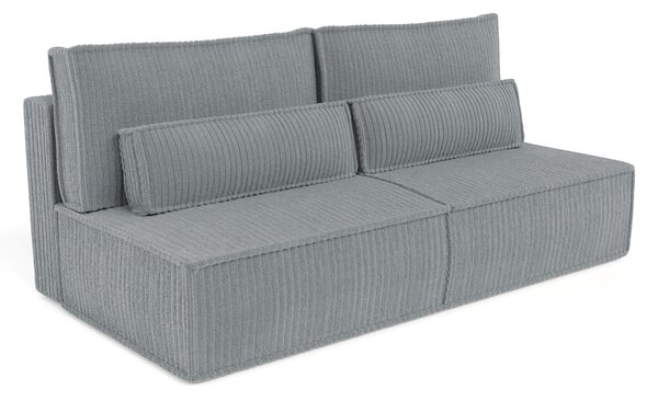 Masseno Sofa LINO z funkcją spania i pojemnikiem na pościel, Rozkładana sofa - Grafitowy, TILIA 90