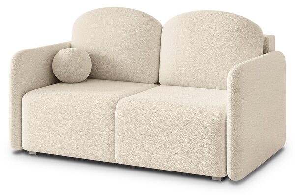 Masseno Sofa SUVI II z funkcją spania i pojemnikiem na pościel, Rozkładana sofa - Kremowy, QUELLE 02