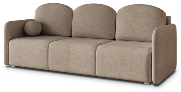 Masseno Sofa SUVI III z funkcją spania i pojemnikiem na pościel, Rozkładana sofa - Brązowy, NEVE 16