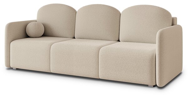Masseno Sofa SUVI III z funkcją spania i pojemnikiem na pościel, Rozkładana sofa - Beżowy, QUELLE 05