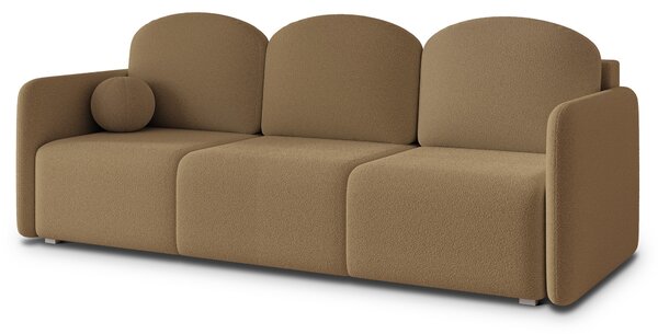 Masseno Sofa SUVI III z funkcją spania i pojemnikiem na pościel, Rozkładana sofa - Miodowy, QUELLE 17