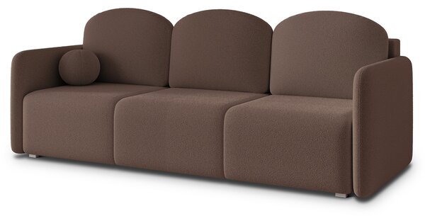 Masseno Sofa SUVI III z funkcją spania i pojemnikiem na pościel, Rozkładana sofa - Brązowy, QUELLE 25