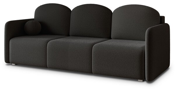 Masseno Sofa SUVI III z funkcją spania i pojemnikiem na pościel, Rozkładana sofa - Czarny, QUELLE 100