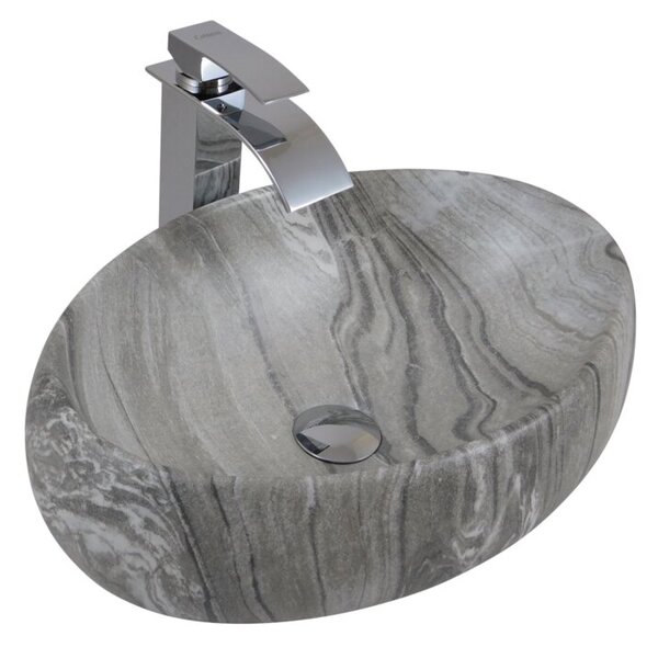 Umywalka nablatowa Estiva TABRIA Marmo Gray marmur szara 48x34x16 cm 1 szt