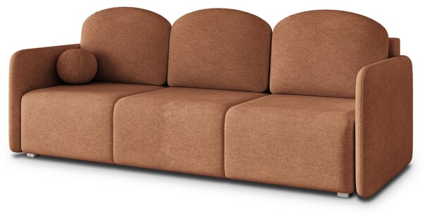 Masseno Sofa SUVI III z funkcją spania i pojemnikiem na pościel, Rozkładana sofa - Miedziany, NEVE 52