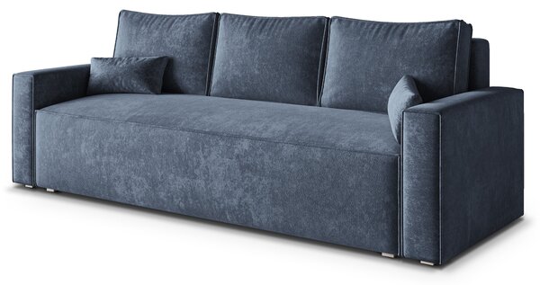 Masseno Sofa MENI z funkcją spania i pojemnikiem na pościel, Rozkładana sofa - Niebieski, LUMO 05