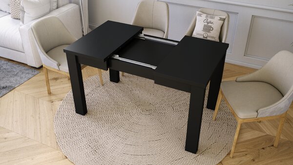 FONTE Czarny Mat - KLASYCZNY STÓŁ KUCHENNY/DO SALONU ROZKŁADANY DO 130 lub 155 cm!
