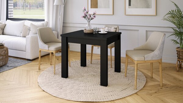FONTE Czarny Mat - KLASYCZNY STÓŁ KUCHENNY/DO SALONU ROZKŁADANY DO 130 lub 155 cm!