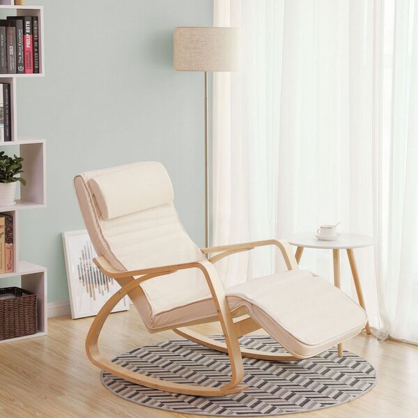 Fotel bujany SWING, max obciążenie 150kg, 67x115x91cm, beżowa Jurhan