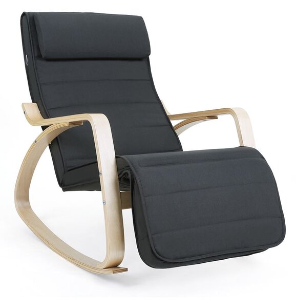 Fotel bujany SWING, max obciążenie 150kg, 67x115x91cm, antracyt Jurhan